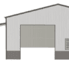 44'x40'x12'/8' Metal Barn and Lean to - Image 2
