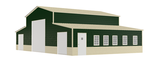 48'x30'x14'/8' Vertical Roof Metal Barn - Image 3