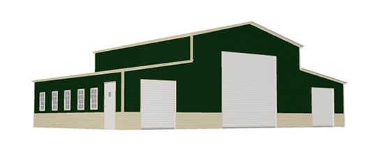 48'x30'x14'/8' Vertical Roof Metal Barn - Image 4