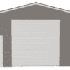 26'x35'x10' Gray Metal Garage - Image 2