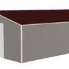 26'x35'x10' Gray Metal Garage - Image 4