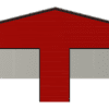 30'x30'x10' Red Metal Garage - Image 2