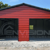 30'x30'x10' Red Metal Garage