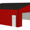 30'x30'x10' Red Metal Garage - Image 3