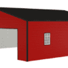 30'x30'x10' Red Metal Garage - Image 4