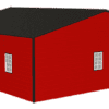 30'x30'x10' Red Metal Garage - Image 5