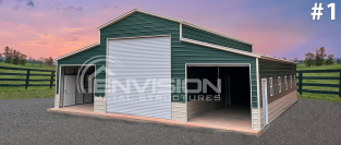 Green and Pebble Beige Barn #1