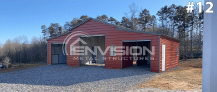 Redn and Quaker Gray Metal Horse Barn #12