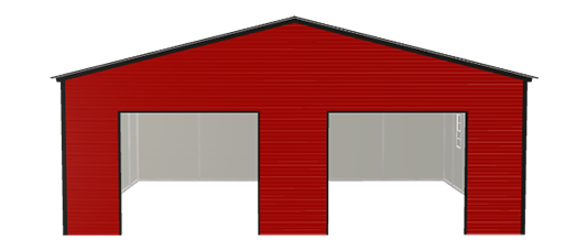 30x30x10 Vertical Roof Metal Garage